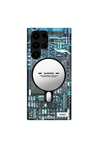 Youngkit Galaxy S23 Ultra  Uyumlu Kılıf Magsafe Şarj Özellikli YoungKit Technology Serisi Kapak