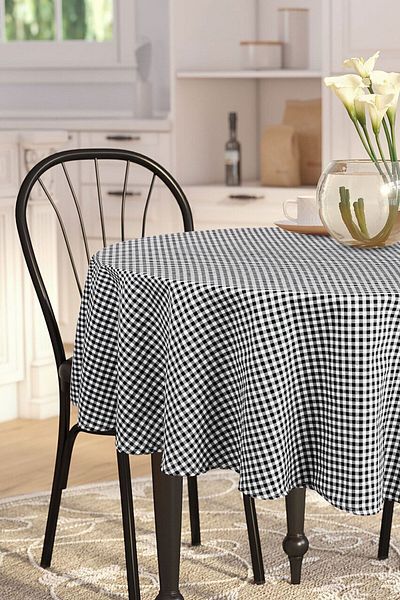 Soft Kare Față de masă rotundă Gingham