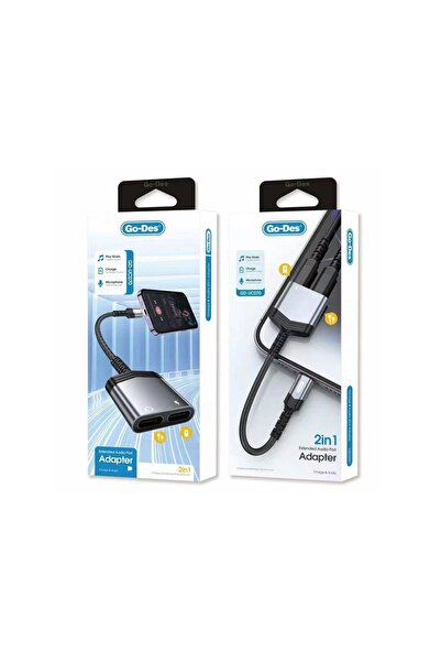 Go-Des Lightning Şarj ve Ses Adaptörü 2in1 Go Des GD-UC070