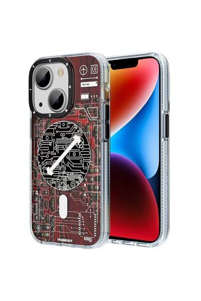 Youngkit Iphone 14 Plus Kılıf Magsafe Şarj Özellikli Technology Serisi Kapak
