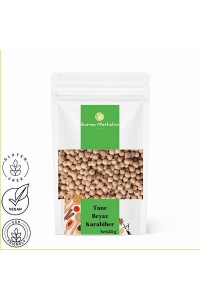 Gurme Marketim Organik Market White Grain - 50g Black Pepper