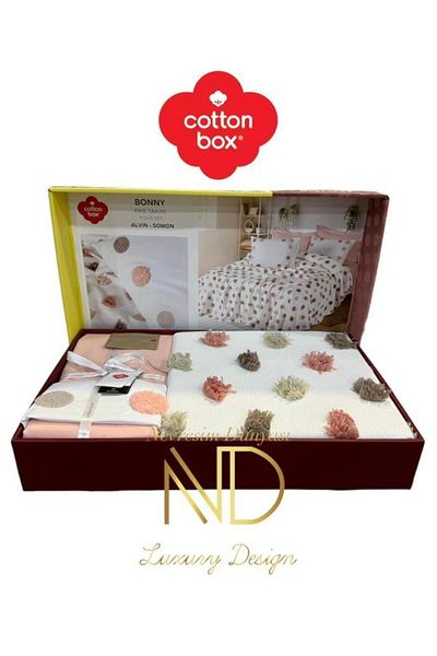 ŞENER HOME CottonBox Bonny Alvin Salmon Pique Set - Double