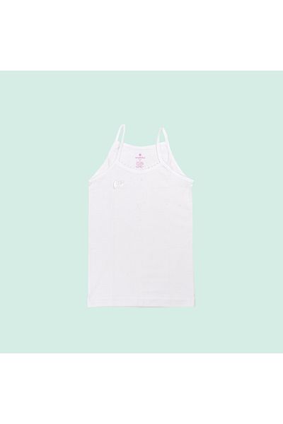 Ceylanoğlu 327 Ribbed - Pompom Rope Strap Girls' Tank Top (6 PCS)