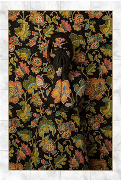 Rugs Modern Halı Πολύχρωμα Μικτά Λουλούδια και Αφηρημένα Γυναικεία Σχέδια Δημ...