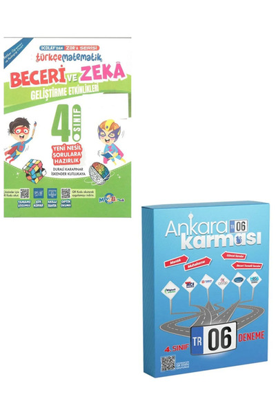 Mavi Boncuk 4.Sınıf BECERİ ve ZEKA Geliştirme Etkinlikleri Türkçe Matematik +...