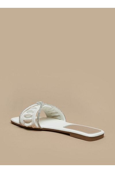 Flora Bella by Shoexpress Studded Slip-On Sandals