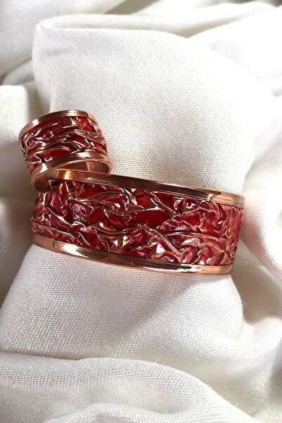 Miray hediyelik Copper Bracelet Ring Set