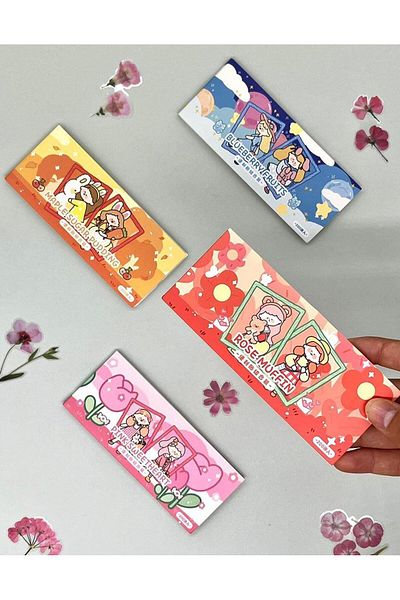 Kağıt Gemi Dükkan Cute Girl Red Cover Post-it / Index Sticker / Index / Sticky Note