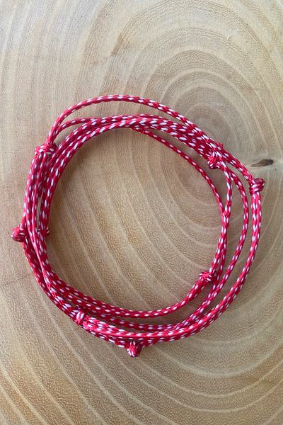 Shepidi 5-Piece Bright Red White Slide Lock Knitting Set