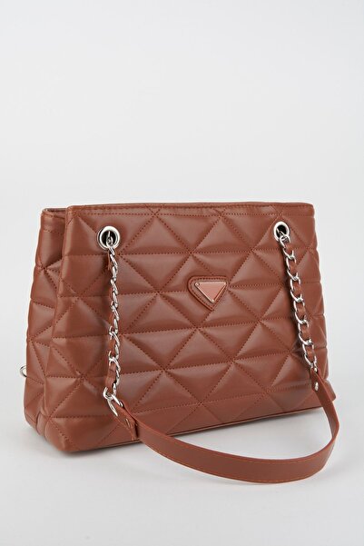 Çanta Park Τσάντα χειρός και τσάντα ώμου με φερμουάρ 3 τμημάτων με καπιτονέ λουράκι αλυσίδας και επένδυση