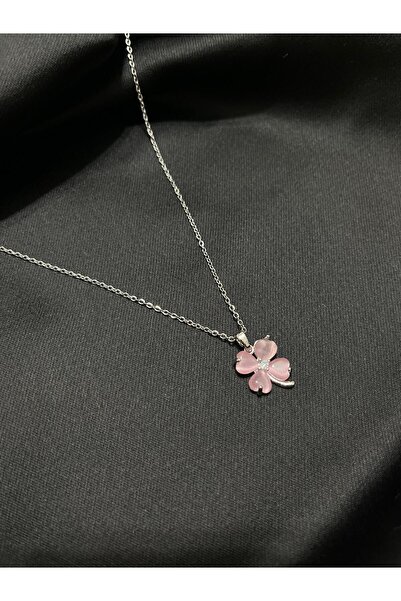ROYKA Steel Pink Flower Necklace