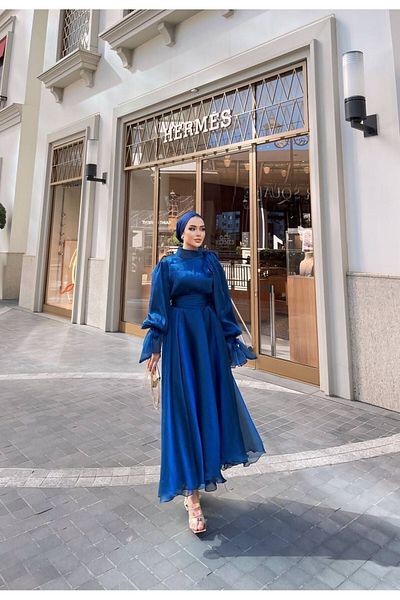 FUSHYA Tulle Chiffon Evening Dress