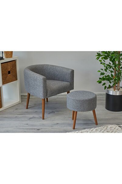 WEBPANYA Çay Seti Tekli Koltuk Berjer Ve Puf Takımı (SALON, BALKON, OFİS) 2 Li Takım