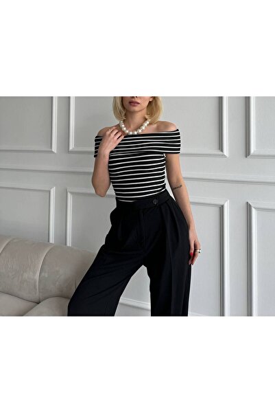 İLKCET MODA Madonna Collar Knitted Women's Blouse