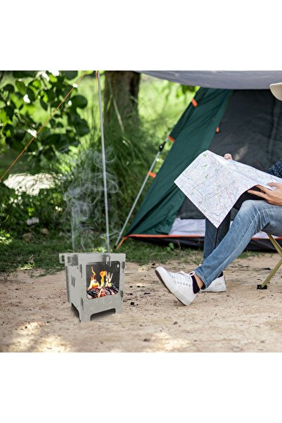WiseDec Wisegrill Metal Kamp Sobası Ateş Çukuru Kolay Kurulumlu Taşınabilir