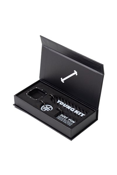 Youngkit Carbon Fiber Look Logo Keychain Keychain