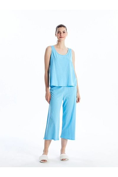LC Waikiki Seturi de pijamale LCW DREAM pentru femei - decolteu, capris solid