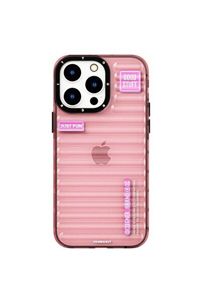 Youngkit İphone 14 Pro Max Uyumlu Kılıf Şeffaf Renkli Tasarım Fluorite Serisi Kapak