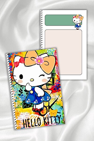 daily notebook Hello Kitty Ve Kuromi Çizgili Defter,64 Sayfa,a5,spiralli Defter