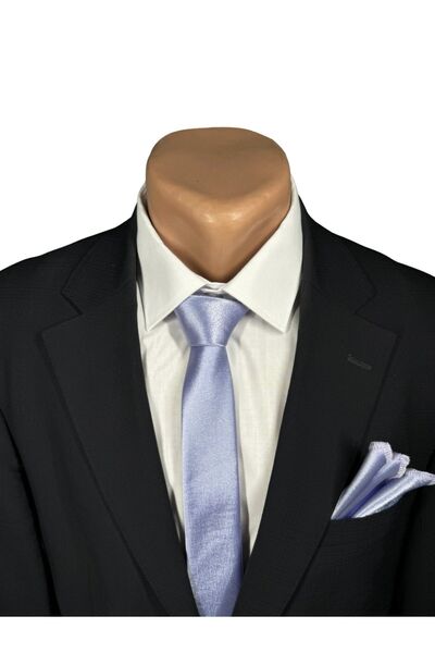 HARES Lilac Satin - Limited Edition Handmade Tie and Handkerchief