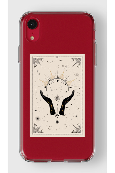 moonset Iphone XR Uyumlu Eller Tasarımlı Baskılı Şeffaf Telefon Kılıfı