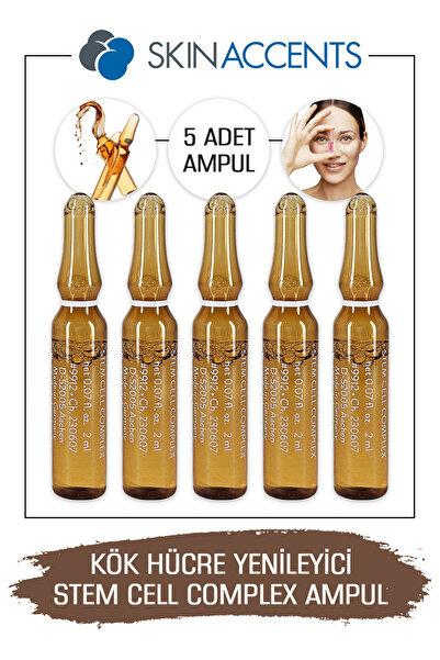 Skin Accents 5 Adet Kök Hücre Ampul Alman Serum Dermaroller Dermapen Cilt Bakım Serumu
