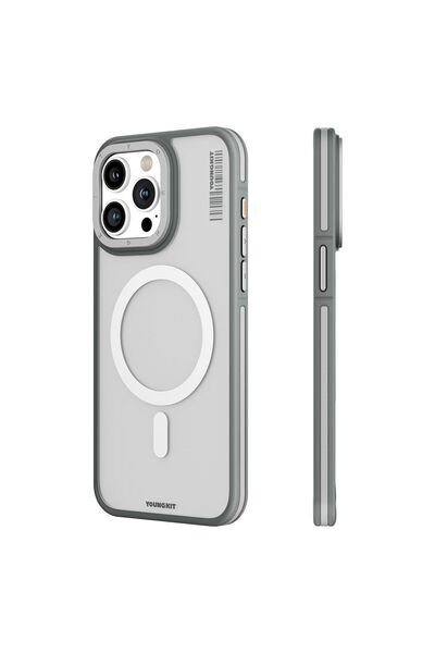 Youngkit iPhone 15 Pro Uyumlu Kılıf Magsafe Şarj Özellikli Youngkit Rock Sand...