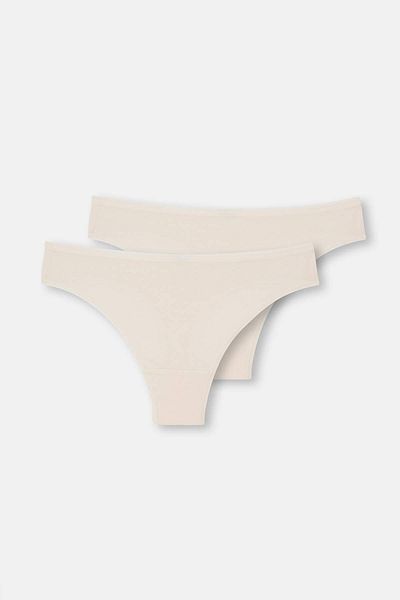 Dagi String-Höschen aus Single-Jersey in Ecru