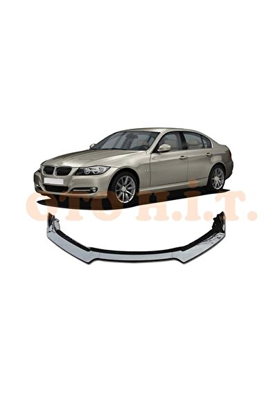 OTO H.İ.T. Bmw E90 3 Serisi Uyumlu Esnek Ayarlanabilir 3 Parça Kanatlı Piano Black Ön Lip