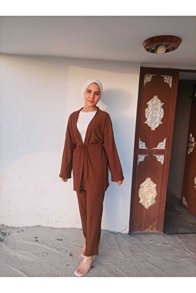 CLB COLLECTION ΑΝΤΙΤΥΠΟ - Σετ κιμονό με λεπτομέρεια ζώνης