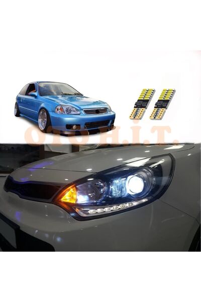 OTO H.İ.T. Honda Civic Ies Uyumlu Park Ampulü Beyaz Led Aydınlatma Ampulü Can...