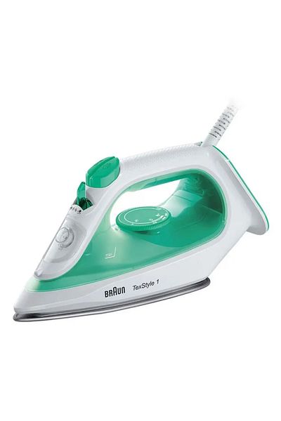 Braun TexStyle1 Steam Iron heatup in 35sec, SuperCeramic Precision Tip,  ECO Mode, Anti Drip -SI1040