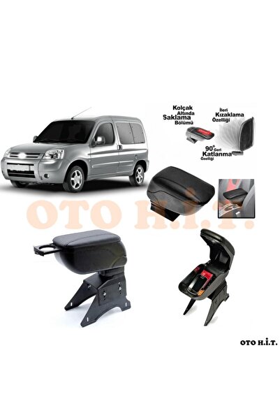 OTO H.İ.T. Citroen Berlingo 02-08 Uyumlu Kol Dayama Ve Kolçak Sürgülü Bardakl...
