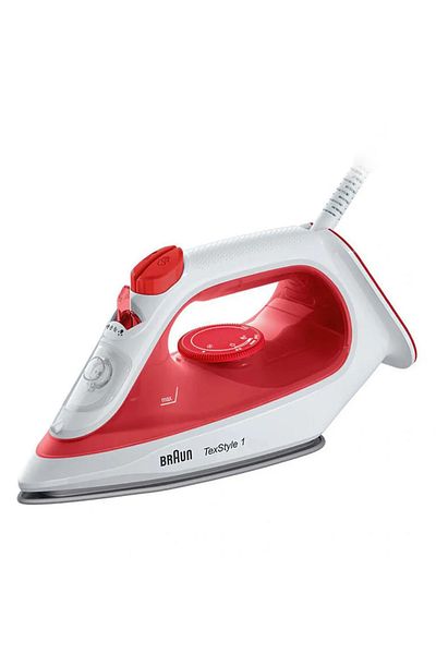 Braun TexStyle 1 Steam Iron Non-stick soleplate, Rapid Heat, Precision Tip, Self-Clean - SI 1019