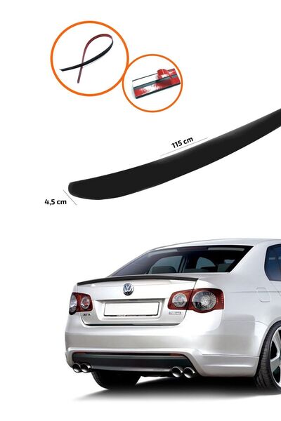 e otomarket Vw Jetta Mk5 Bagaj Üstü Spoiler Piano Black