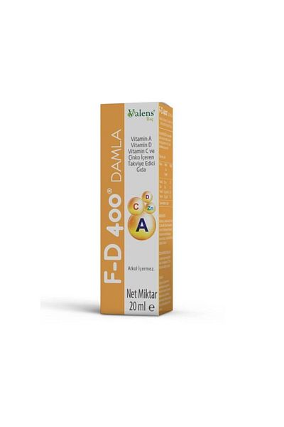 Valens F-d 400 Drops - 20MlFood Supplement ContainingMultivitaminand Zinc