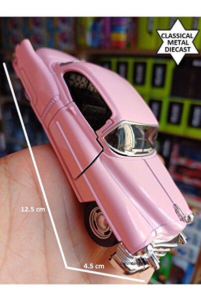 OYUNCAKSAHİLİ KLASİK MODEL PEMBE METAL ARABA 1.36 ÖLÇEK DIECAST ARABA KAPILAR...