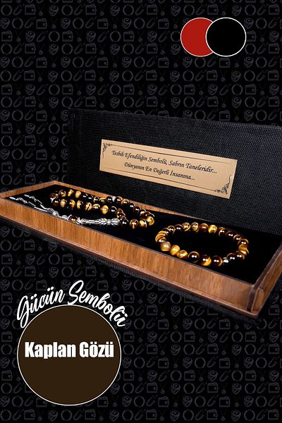 TESBİHCİBABA Men's Gift 'Grain of Patience' - Natural Stone Prayer Beads and Bracelet Set
