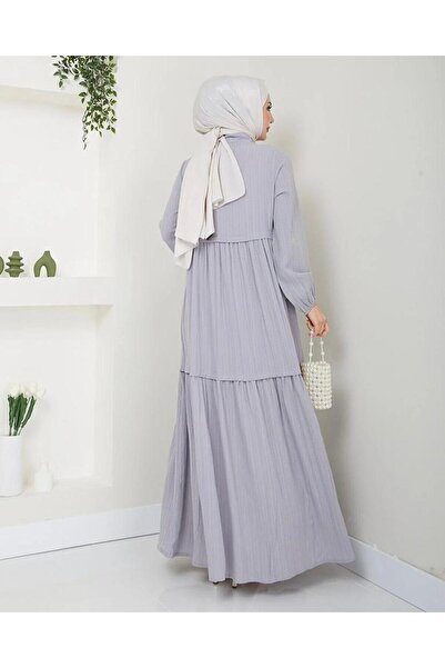 YILMAZBARMAZ Viscose Fabric Shirt Collar Women's Dress