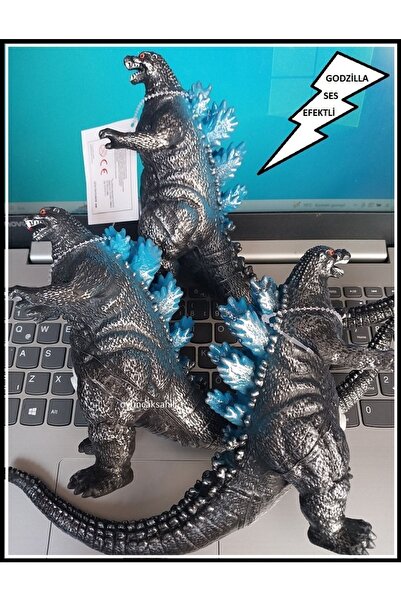 OYUNCAKSAHİLİ Godzilla Ses Efektli 24.5 Cm Dinazor Kırılmaz Oyuncak Dinozor E...