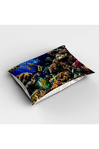 Else Dekor Set Tropical Pique - Imprimat cu Motiv, Cuvertură Decorativă, Dublu