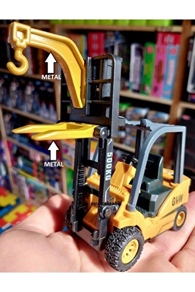 OYUNCAKSAHİLİ Forklift Diecast Metal Kaldıraçlı Hareketli Kapanır Lift Koleks...