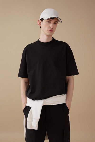 DeFacto Tricou oversize cu mânecă scurtă cu gâtul turn