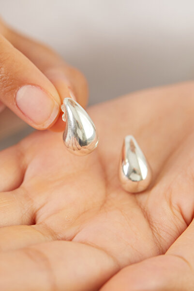 Elika Silver 925 Ayar Gümüş Bottega Damla Küpe