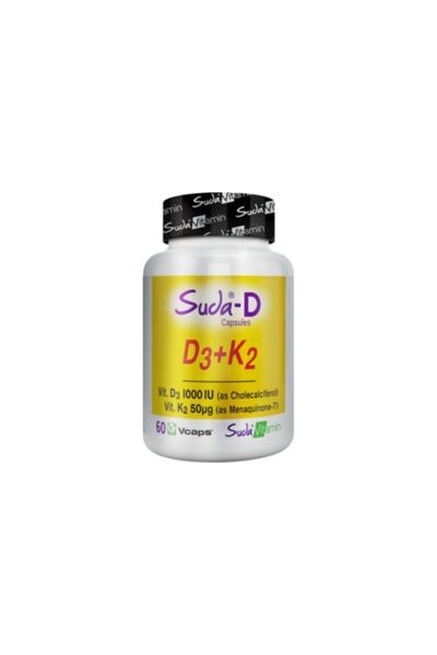 Suda Vitamin D3+K2 1000 IU - 60 Capsule Bra