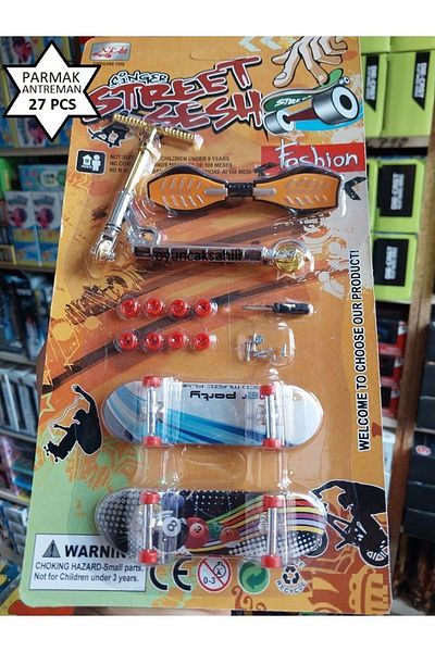 OYUNCAKSAHİLİ Finger Skateboard 27 Pieces Scooter Skate Crazy Skateboard Figure Movements Set Skatebord Caster Screw