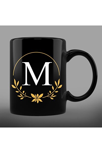 yhfoto زجاج أسود مطبوع بحروف M - Sk596