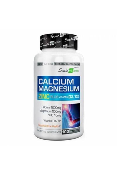 Suda Vitamin SVM101 - 100 قرص من الكالسيوم والمغنيسيوم والزنك بلس