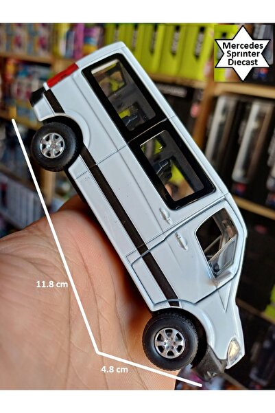 OYUNCAKSAHİLİ Mercedes Benz Sprinter Panelvan Koltuklu Okul Aracı Diecast Met...