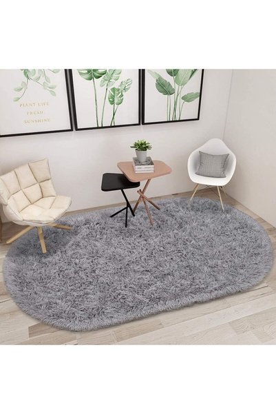 Genel Markalar Eliana Home Tüy Dökmez Tavşan Tüyü Post Halı Gri